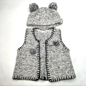 Baby Knit Vest and Hat Set